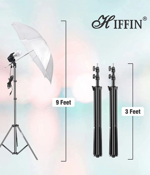 HIFFIN® Green Screen Backdrop 8x12 ft with 9 ft Stand - 6x9 ft Photography Backdrop with 2 Pcs Clamps, 1PCs Carry Bag (T Shape Kit C2 C1 Green & Triple Holder Kit M4)