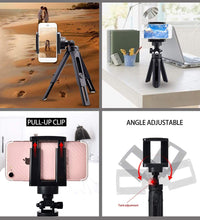 HIFFIN® 360 Degree Rotation Mini Tripod Support Stand for DSLR and Smartphones - Foldable Shockproof Lightweight Bracket for Mobile Phones/DSLRs. (Tripod Support 7 + 3 inches with Holder)