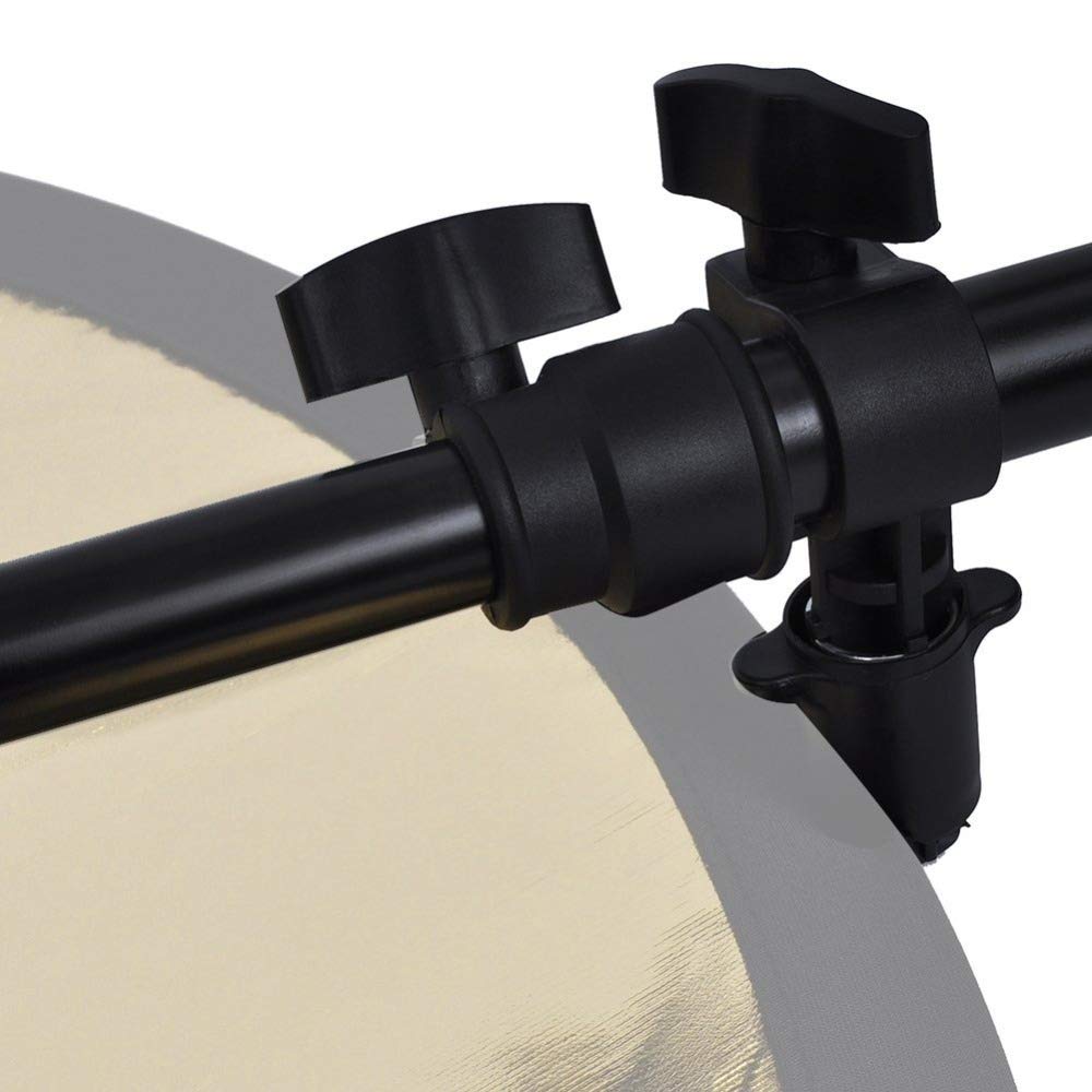 HIFFIN® Reflector Stand Disc Panel HIFFIN Reflector Stand Holder Clamp Reflector Stand Support Arm Holding Cross Arm Boom Stand(Black)