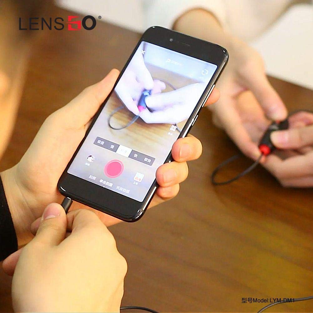 LENSGO Professional Lavalier Mic SLR 120 Hours Battery Life Camera Phone Recording Live Interview VLOG Wired Recording Studio Lapel Microphone (LYM-DM1)