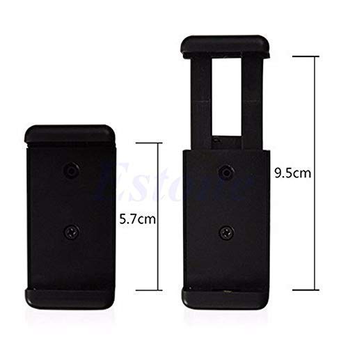 HIFFIN® 5 Pcs Combo A E P Universal Mobile Clip New and Small Size Camera and Selfie Stick Holder New Tripod Attachment (Black)
