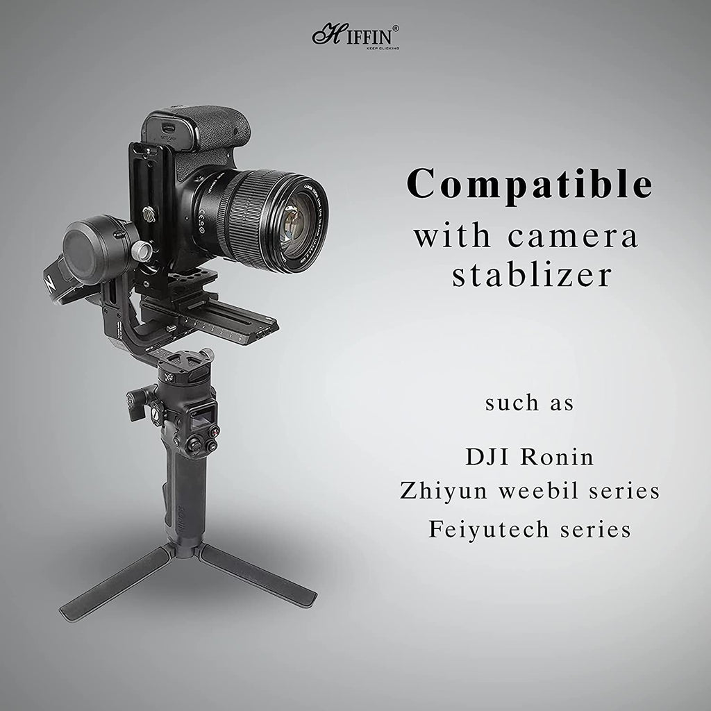 HIFFIN HOT-L-Type Quick Release Camera Vertical Plate Dual Camera Bracket Plate Universal SLR Stabilizer