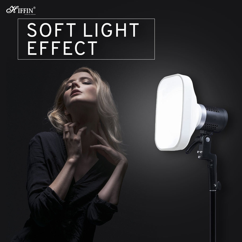 HIFFIN HF-D35 Professional Flash Accessories Kit, Softbox Diffusion Dome Kit, Foldable Diffuser, Universally Compatible (3 in 1 Mount Adapter)