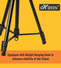 HIFFIN hf-3600 Professional Portable Lightweight Travel Aluminum Camera Tripod Pan Head for Smartphone SLR DSLR Digital Camera (Black)