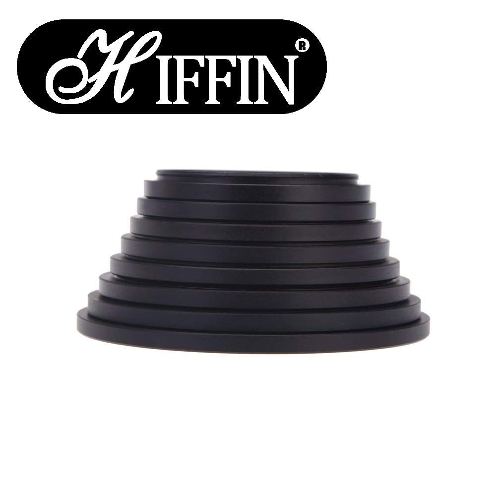 HIFFIN Lens Filter Step Up and Step Down CONVERTION Rings Set 16Pcs 49 mm-82 mm and 82 mm-49Mm As Hood