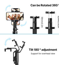 Ulanzi SK-03 1.6M Livestream Selfie 360 Rotation Bluetooth 10M Remote Control Tripod Selfie Stand with Extend Cold Shoe