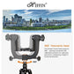 HIFFIN Professional Heavy Duty Metal 360 Degree Panoramic Gimbal Tripod Head with Arca-Swiss Standard 1/4'' Quick Release Plate and Bubble Level for Digital