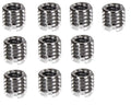 HIFFIN® Metal 1/4" to 3/8" Tripod Convert Screw Adapter 3/8" to 1/4" Reducer Bushing Convert Screw Adapter for Tripod Monopod Ballhead Stand and Video Light DSLR SLR (Pack of 10)