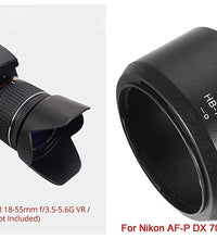 HIFFIN® Lens Hood hb-n106 and hb-77 for Nikon af-9 18-55mm & Nikon 70-300mm Lens d3500,d3400,d5600 kit (Bayonet Type Lens Hood HB-N 106 and HB-77 Lens Hood Combo)
