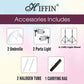 HIFFIN® Extra-Heavy-Duty Porta Kit (14 feet) with Pair of Light Stands, Porta Lights and Umbrellas Professional Studio Setup