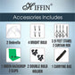 HIFFIN® Green Screen Backdrop 8x12 ft with 9 ft Stand - 3 Packs 6x9 ft Photography Backdrop with 2 Pcs Spring Clamps, 1PCs Carry Bag (T Shape Kit C2 C1 G & Double Holder Kit M2)