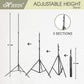 HIFFIN® White Screen Backdrop 8x12 ft with 9 ft Stand - 3 Packs 6x9 ft Photography Backdrop with 2 Pcs Spring Clamps, 1PCs Carry Bag (T Shape Kit C2 C1 W & Double Holder Kit M2)
