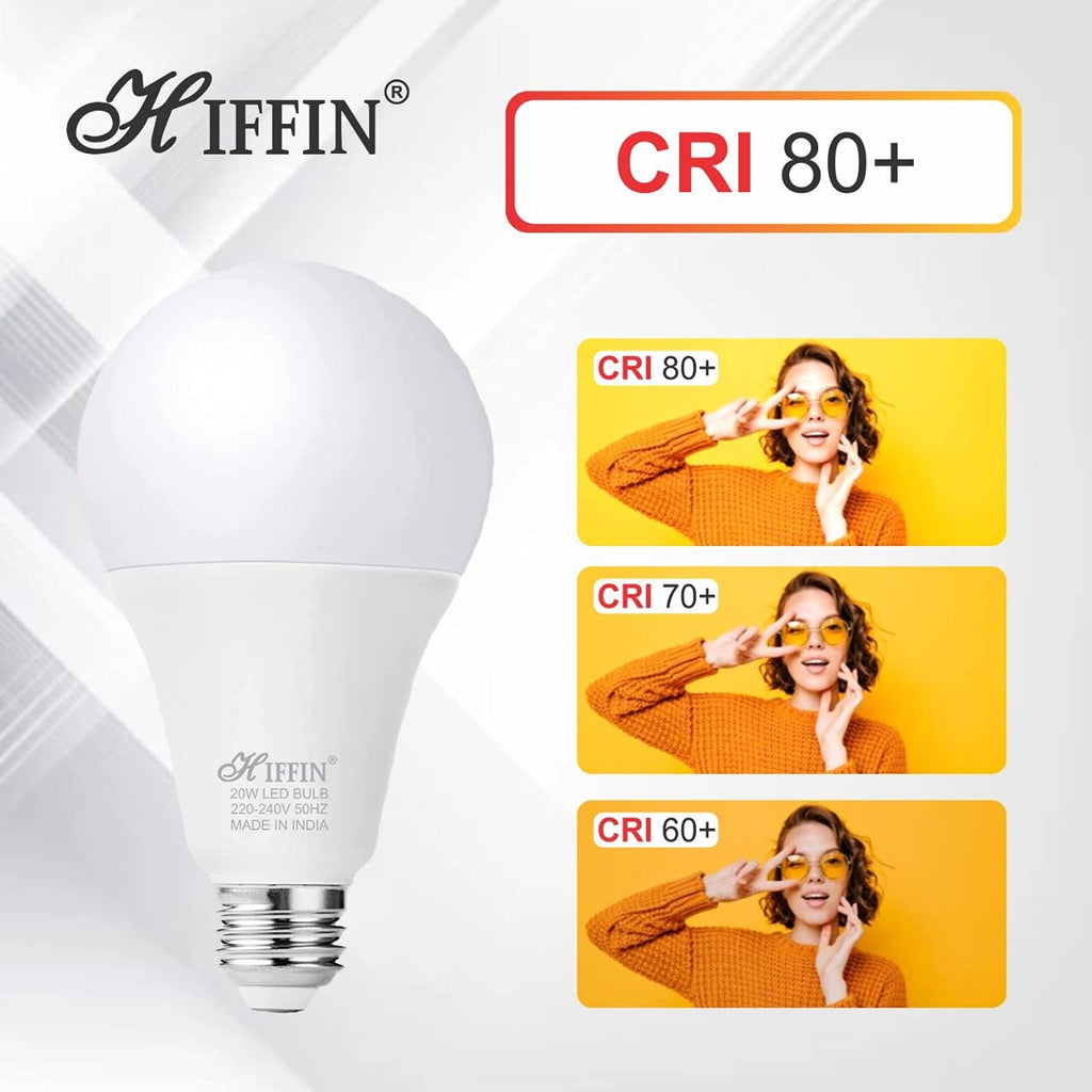 HIFFIN® Pack of 4pcs Super Bright Light Bulb 20 Watt Equivalent A21 LED Light Bulb, White 3000K, 2200 High LED Bulb, E27 Base, Non-Dimmable