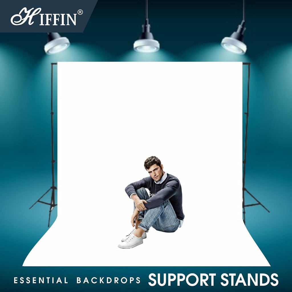 HIFFIN 9Ft X 9Ft Studio Background Support Kit for Photography and Videography | Portable and Foldable Stand Kit with Carry Bag