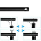 HIFFIN® Curtain Rods with Conversion Adapter Convert The Light Stand into a Background System 3 Feet Each Rod 3 Pcs Set (Curtain Rods with Conversion Adapter)
