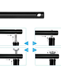 HIFFIN® Curtain Rods with Conversion Adapter Convert The Light Stand into a Background System 3 Feet Each Rod 3 Pcs Set (Curtain Rods with Conversion Adapter)