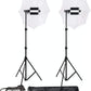HIFFIN® Porta Kit with Pair of 9 feet Light Stands, Porta Lights, Umbrellas for Video & Still Photography Lighting
