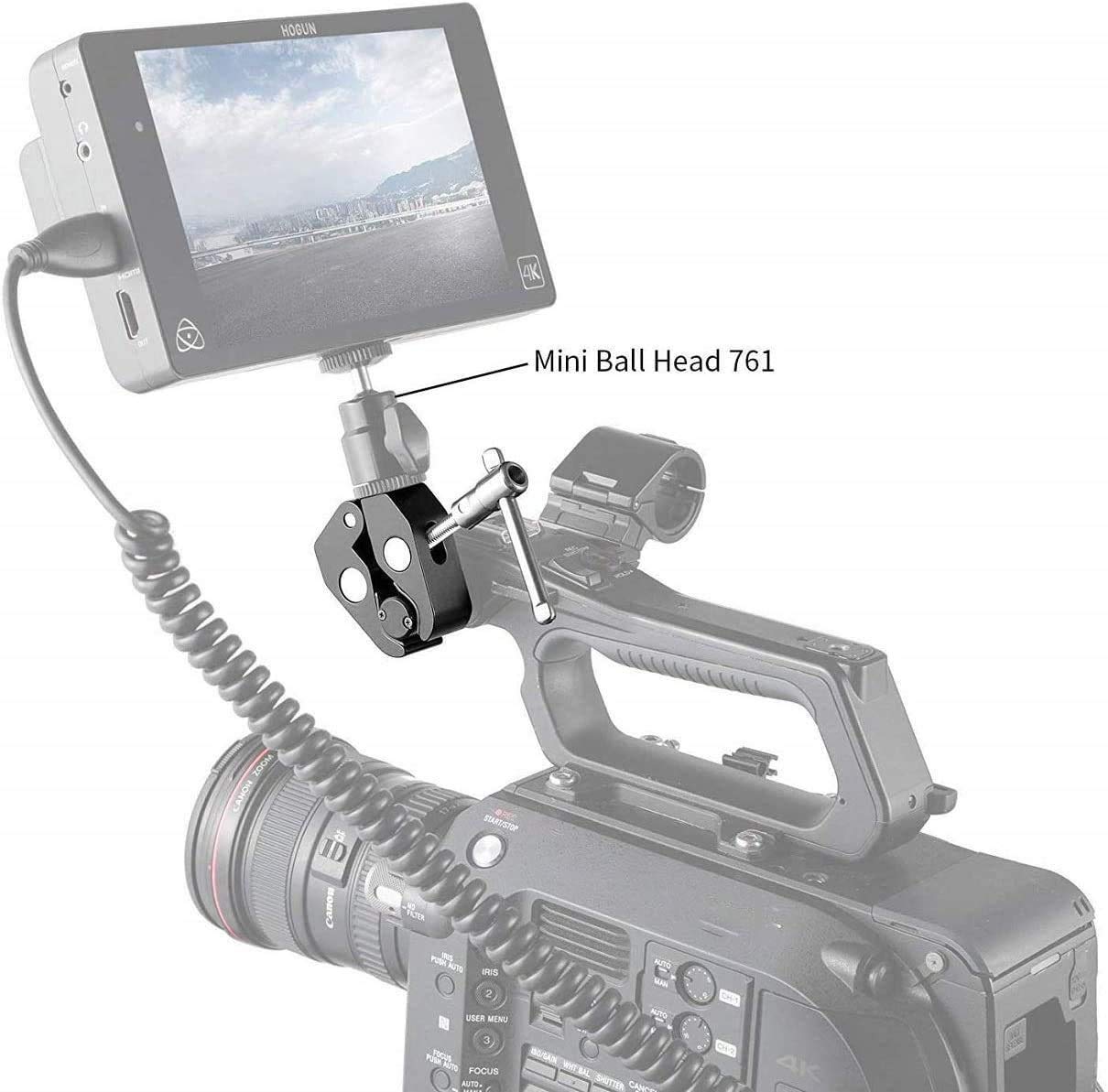 HIFFIN® Super Clamp(2 Pack) Magic Arm Clamp for Ronin, Camera Monitor, LED Light