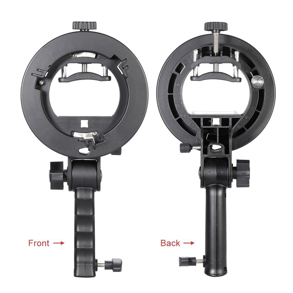 HIFFIN® S-Type Bracket Holder with Bowens Mount for Speedlite Flash Snoot Softbox Beauty Dish Reflector Umbrella