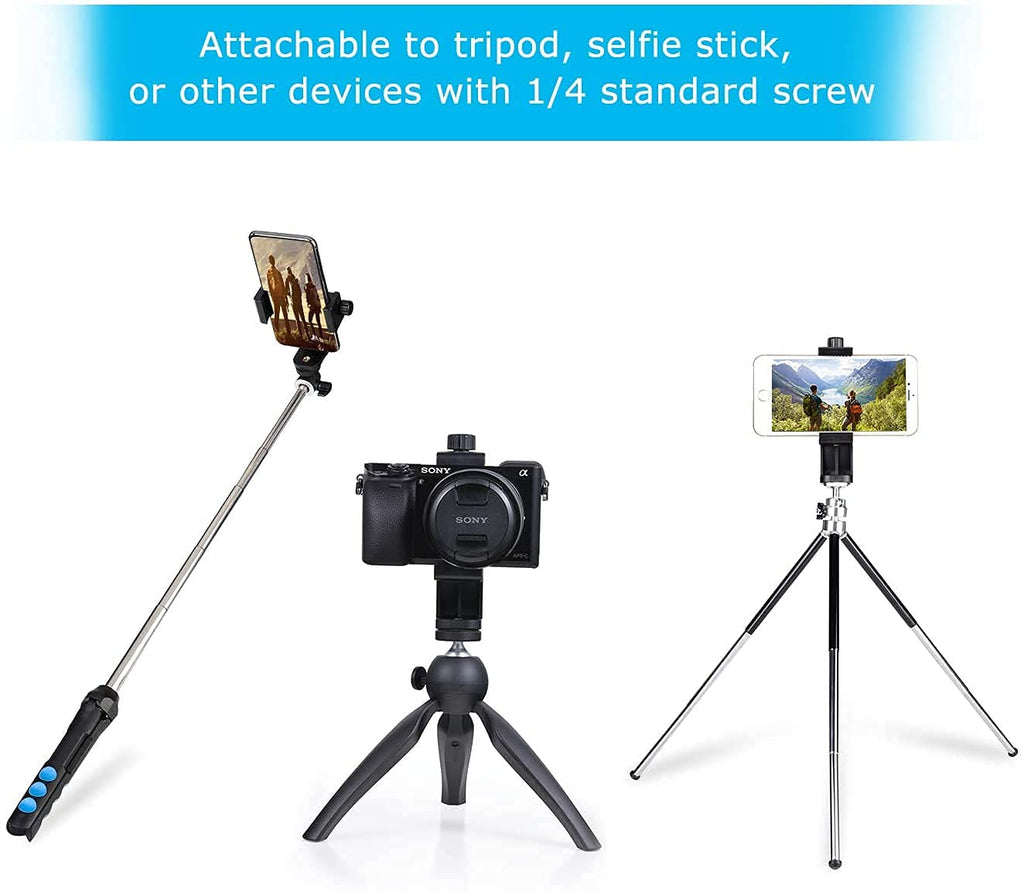 HIFFIN® Universal 360° Rotating Vertical Mobile Tripod Monopod Mount Supports Width Upto 2.3-4.1 Inches Smartphones (Mobile Phone Tripod Mount 360 Rotation)