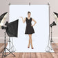 HIFFIN® White Screen Backdrop 6x10 ft with Stand  6x9FT Photography Backdrop with 1PC 6.5FT T-Shape Backdrop Stands, 2PCs Spring Clamps, 1PCs Carry Bag