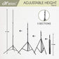 HIFFIN® White Screen Backdrop 6x10 ft with 9 ft Stand - 6x9 ft Photography Backdrop with 2 Pcs Clamps, 1PCs Carry Bag (T Shape Kit C2 C1 White & Triple Holder Kit M4)