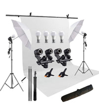 HIFFIN® White Screen Backdrop 8x12 ft with 9 ft Stand - 3 Packs 6x9 ft Photography Backdrop with 2 Pcs Spring Clamps, 1PCs Carry Bag (T Shape Kit C2 C1 W & Double Holder Kit M2)