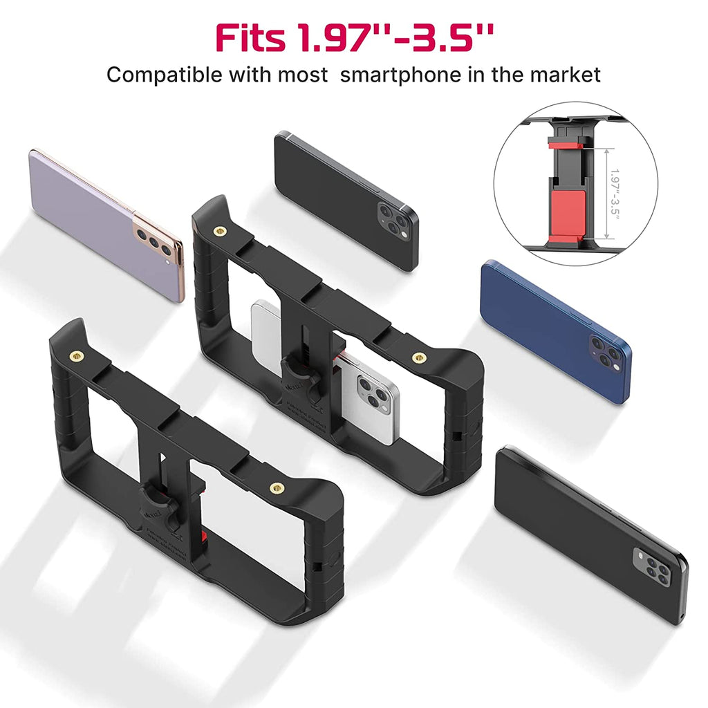 ULANZI U Rig Pro Smartphone Video Rig, Filmmaking Case, Phone Video Stabilizer Grip Tripod Mount for Videomaker Film-Maker Video-grapher for iPhone Xs XS Max XR iPhone X 8 Plus Samsung