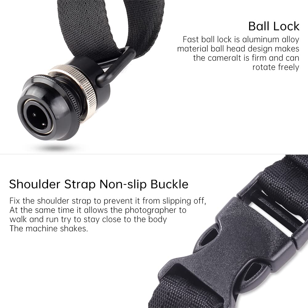 LENSGO AK 48 Leather Pro in Style Camera Strap Accessories for 1 Cameras/Single Shoulder Leather Harness/Multi-Camera Gear for DSLR/SLR