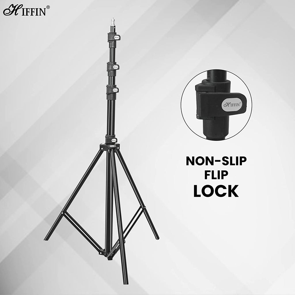 HIFFIN® Combo Portable Background Backdrop Support Stand Kit 14ft Tall Adjustable Photo Backdrop Stand (Light Stand, HF 14FT Light Stand 2 Pcs)