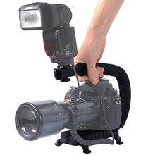 HIFFIN® Universal Stabilizer C-Shape Bracket Video Handheld Grip for DSLR DV Camera (Black)