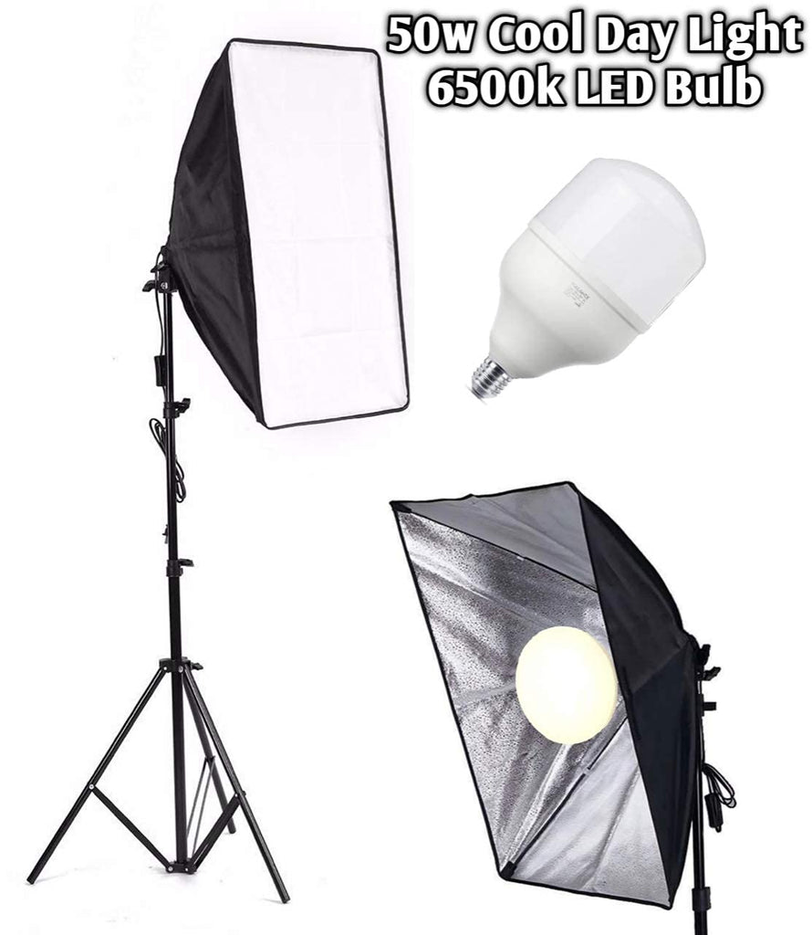 HIFFIN® SL50 W Professional Soft Led Photo & Video Light Softbox Lighting Kit for YouTube Videos Shooting, Studio Videography, Portrait Shooting, Product Photography, Studio Lights for Photography