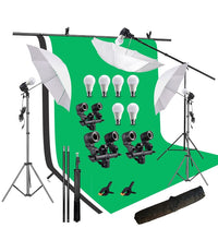 HIFFIN® Green White Black Screen Backdrop 8x12 ft with 9 ft Stand - 3 Packs 6x9 ft Photography Backdrop with 2 Pcs Spring Clamps, 1PCs Carry Bag (T Shape Kit C2 C3 G|B|W & Double Holder Kit M3)