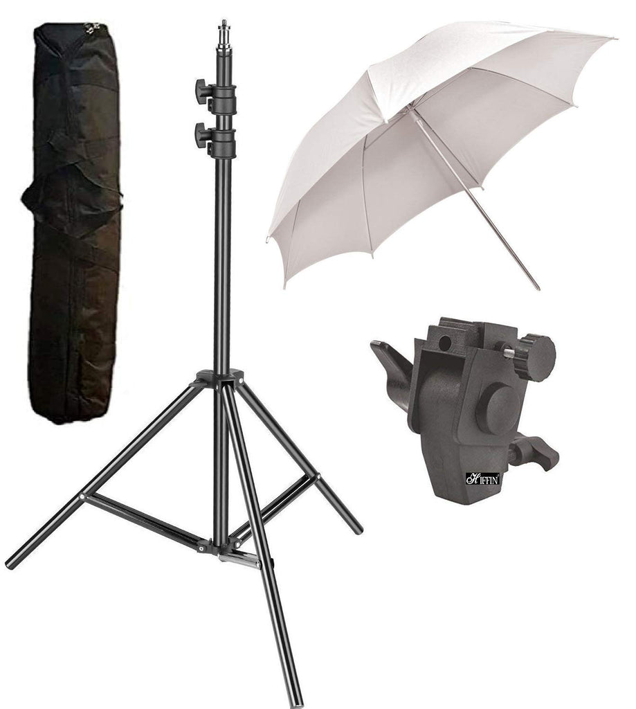 HIFFIN® Studio Home 33 Umbrella Stand Setup with Sungun Adapter | 9ft Stand | Umbrella | Bag for kit Mark I