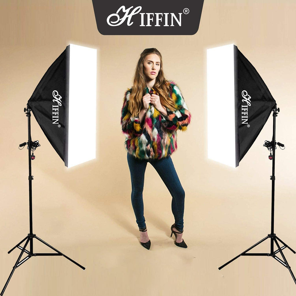 HIFFIN® Brand 4 in 1 E27 Photo Studio with 20W Bulb Holder Base Socket Lamp Bulb Holder Adapter for Photo Video Studio Soft Box Video Light - Black.