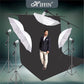 HIFFIN® Black Screen Backdrop 8x12 ft with 9 ft Stand - 3 Packs 6x9 ft Photography Backdrop with 2 Pcs Spring Clamps, 1PCs Carry Bag (T Shape Kit C2 C1 B & Double Holder Kit M4)