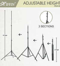 HIFFIN E27 3 Point Studio Triple Holder Kit Umbrella White + Studio Light Stand 9 FT Bulb Holder KIT Mark III | 3 Triple Holder | 3 Light Stand 9ft | 3 Umbrella | 9 20 W LED Bulb | 1 Boom | 1 Bag