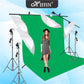 HIFFIN® Green Screen Backdrop 8x12 ft with 9 ft Stand - 6x9 ft Photography Backdrop with 2 Pcs Clamps, 1PCs Carry Bag (T Shape Kit C2 C1 Green & Triple Holder Kit M4)