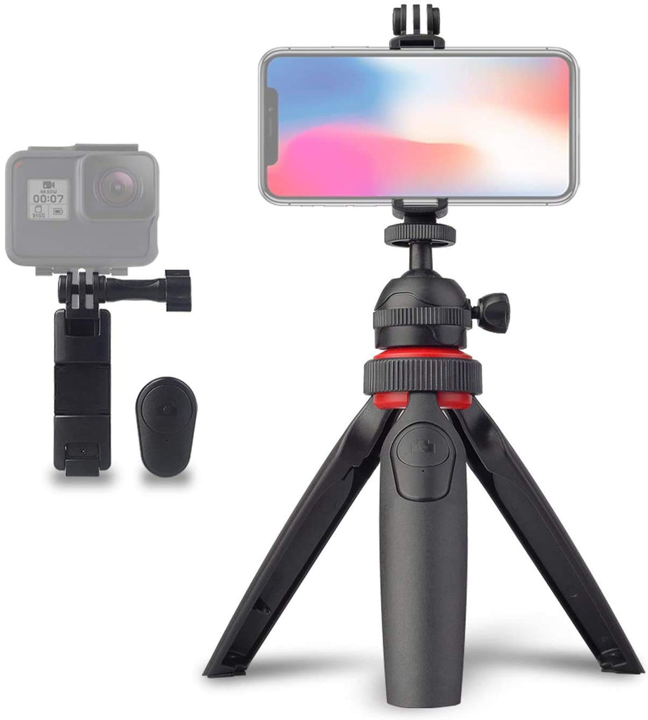 Lensgo Mini Tripod Camera Holder, Desktop Compact DSLR Table Stand, for Cell Mobile Phone GoPro iPhone