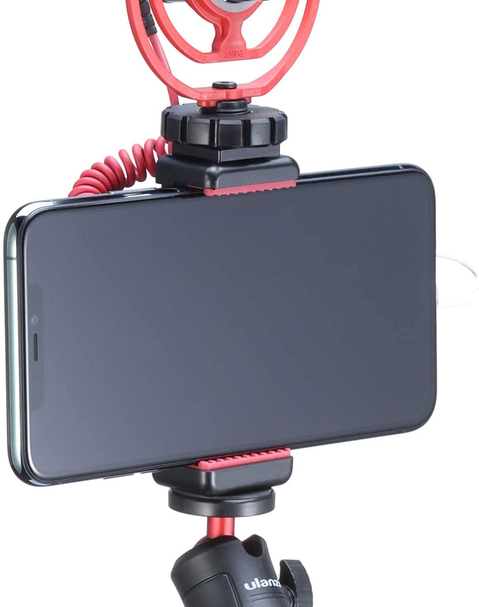 ULANZI ST-07 Phone Tripod Mount with Cold Shoe Mount for Microphone LED Video Light 1/4'' Tripod Screw for All Smartphone Vlog Vlogging