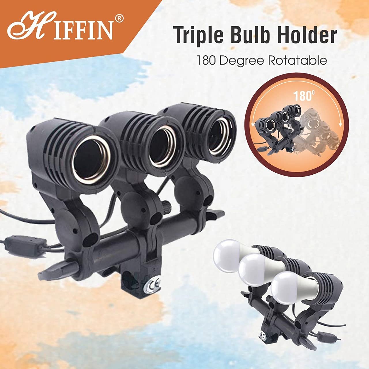 HIFFIN® White Screen Backdrop 6x10 ft with 9 ft Stand - 6x9 ft Photography Backdrop with 2 Pcs Clamps, 1PCs Carry Bag (T Shape Kit C2 C1 White & Triple Holder Kit M4)