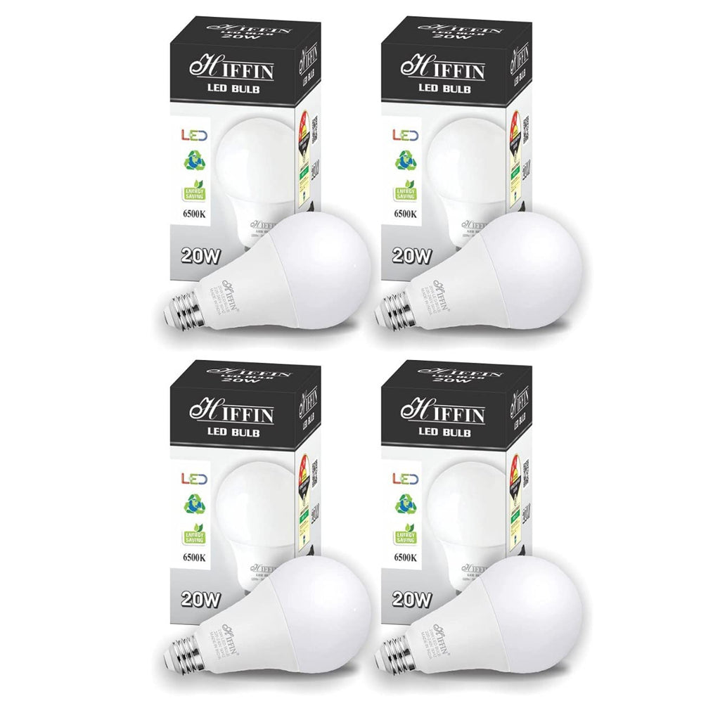 HIFFIN® Pack of 4pcs Super Bright Light Bulb 20 Watt Equivalent A21 LED Light Bulb, White 3000K, 2200 High LED Bulb, E27 Base, Non-Dimmable