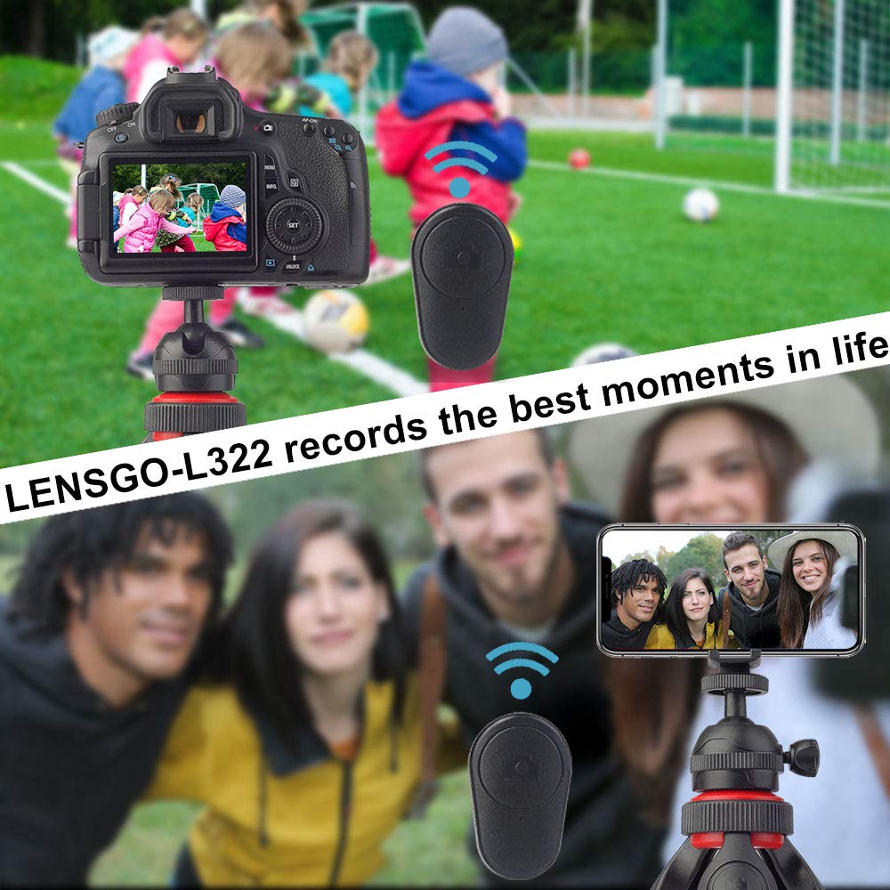 Lensgo Mini Tripod Camera Holder, Desktop Compact DSLR Table Stand, for Cell Mobile Phone GoPro iPhone