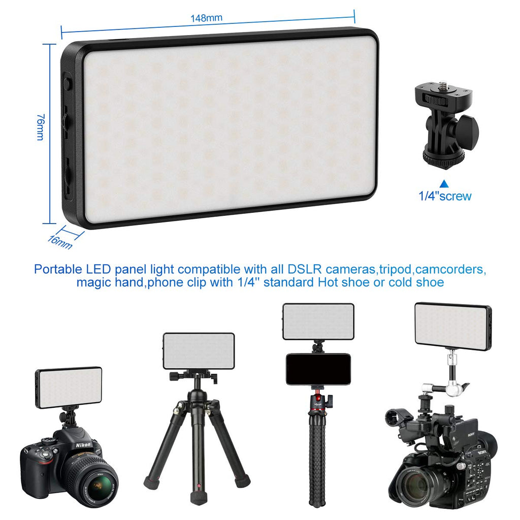 VIJIM VL196 RGB LED Video Light with Adjustable Stand,2500K-9000K Full Color 20 Lighting Effect Modes Ultra Bright Camera Lighting with Soft Light Board and Honeycomb Frame for Vlogging,Video Shooting