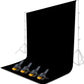 HIFFIN® 8 x 12 FT Black LEKERA Backdrop Photo Light Studio Photography Background with 4pcs Backdrop Support Spring Clamp 4.3"/11cm.