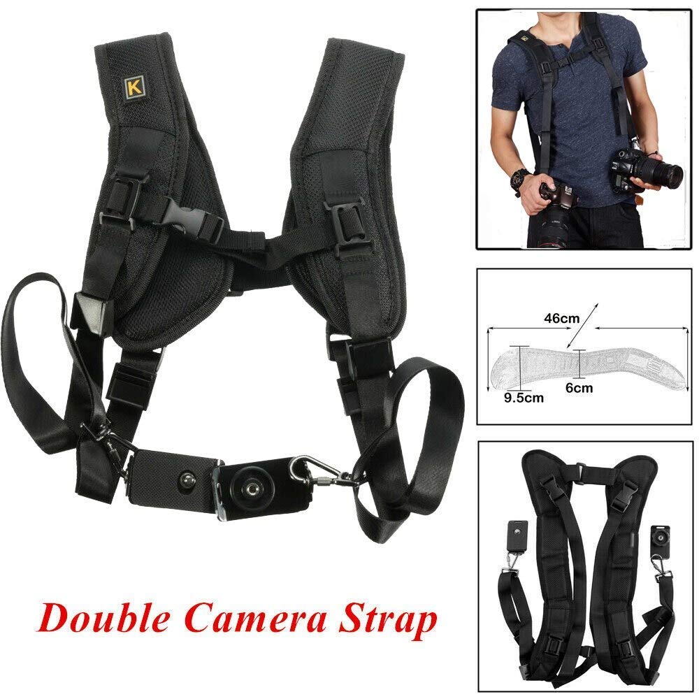 Hiffin New Digital Camera Double Shoulder Sling Strap DSLR Quick-Release Shoulder Strap for Canon for Nikon for Sony