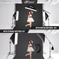 HIFFIN® 5 PRO Quadlux Mark III Soft Led Still & Video Light Softbox 3 Point Lighting Kit with Backdrop Stand, 9x10ft Photo Video Studio Muslin 1 x Curtain Black | Stand Backdrop Support System Kit