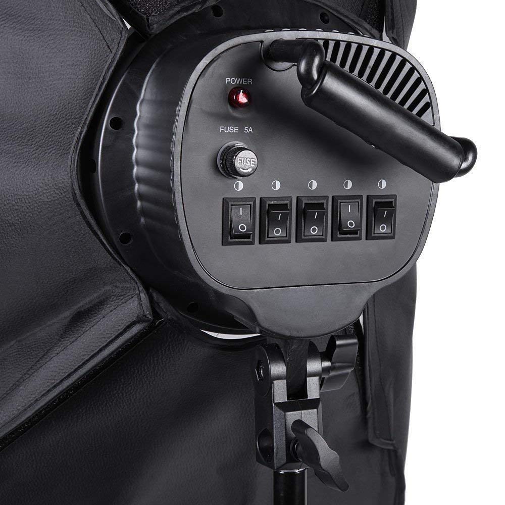 HIFFIN® PRO HD 5 Soft Led Video Light Softbox Kit | 1 Point Lighting | Stand | for YouTube Shooting,Videography, Product Photography, Continuous Studio.