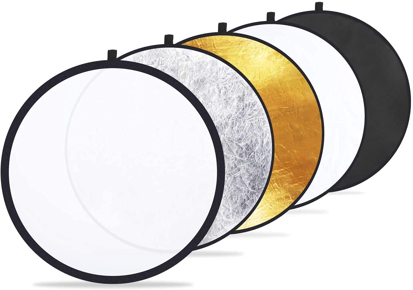 HIFFIN® HF- SPL Reflector Stand Kit 9ft Stand with Reflector Stand | Reflector 32-inch / 107 cm 5 in 1 Collapsible Multi-Disc Light Reflector with Bag - Translucent, Silver, Gold, White and Black