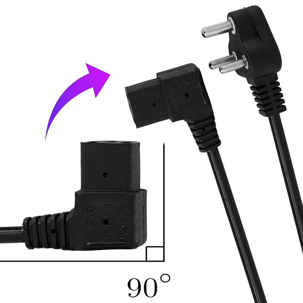HIFFIN® 20 Meter 250 Volts 3 Pin Laptop Power Cable Cord Charger Adapter with Box Package - Black